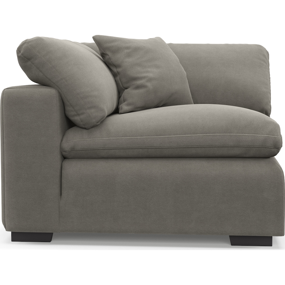 plush gray corner chair   