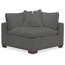 plush gray corner chair   