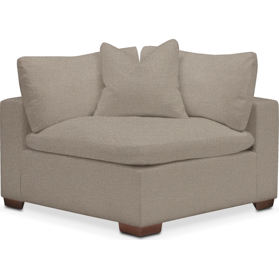 plush gray corner chair   
