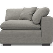 plush gray corner chair   