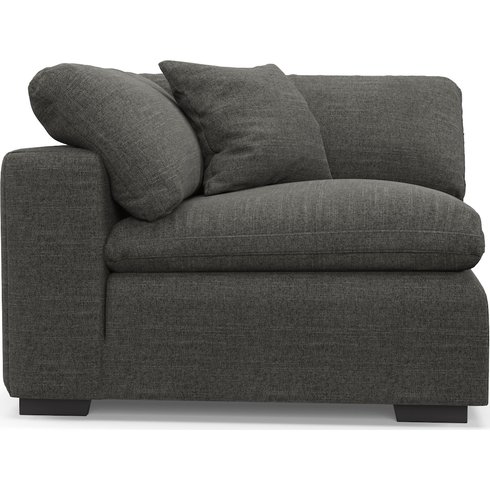 plush gray corner chair   