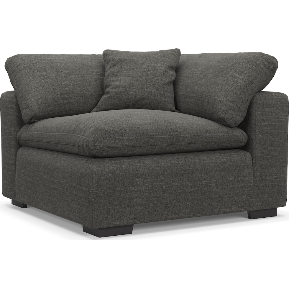 plush gray corner chair   