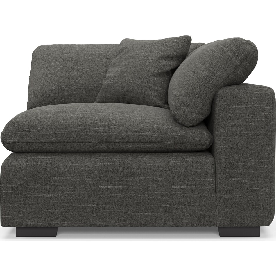 plush gray corner chair   