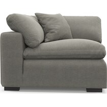 plush gray corner chair   
