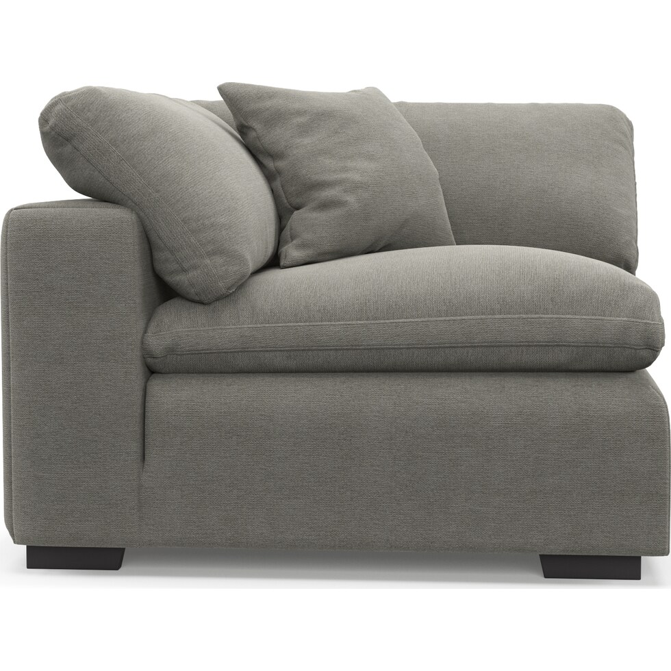 plush gray corner chair   