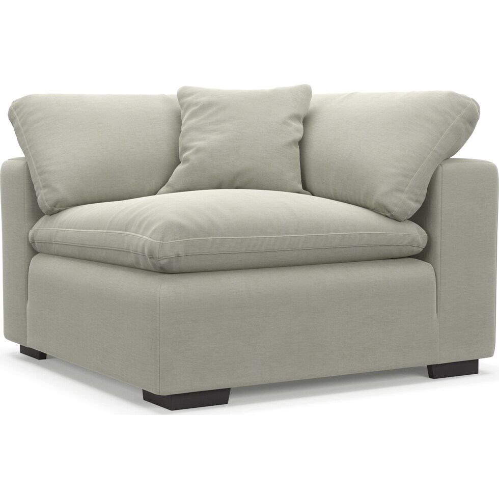 plush gray corner chair   