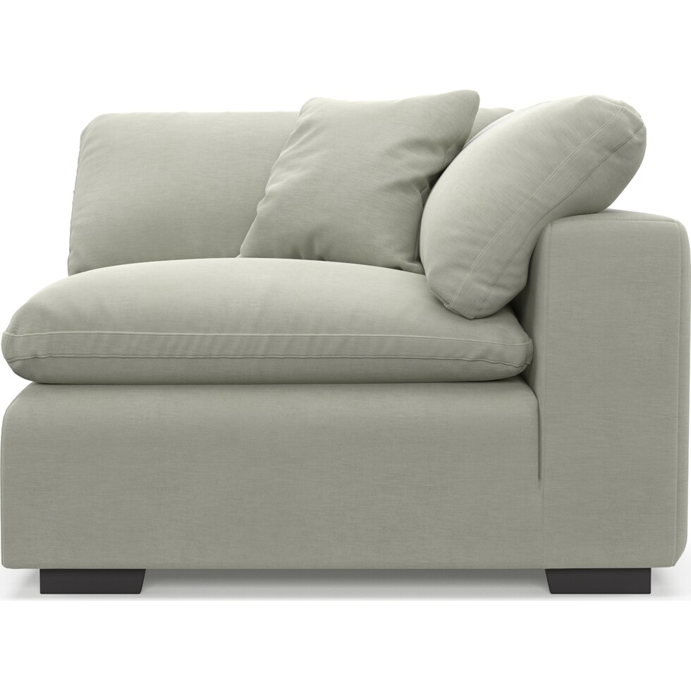 plush gray corner chair   