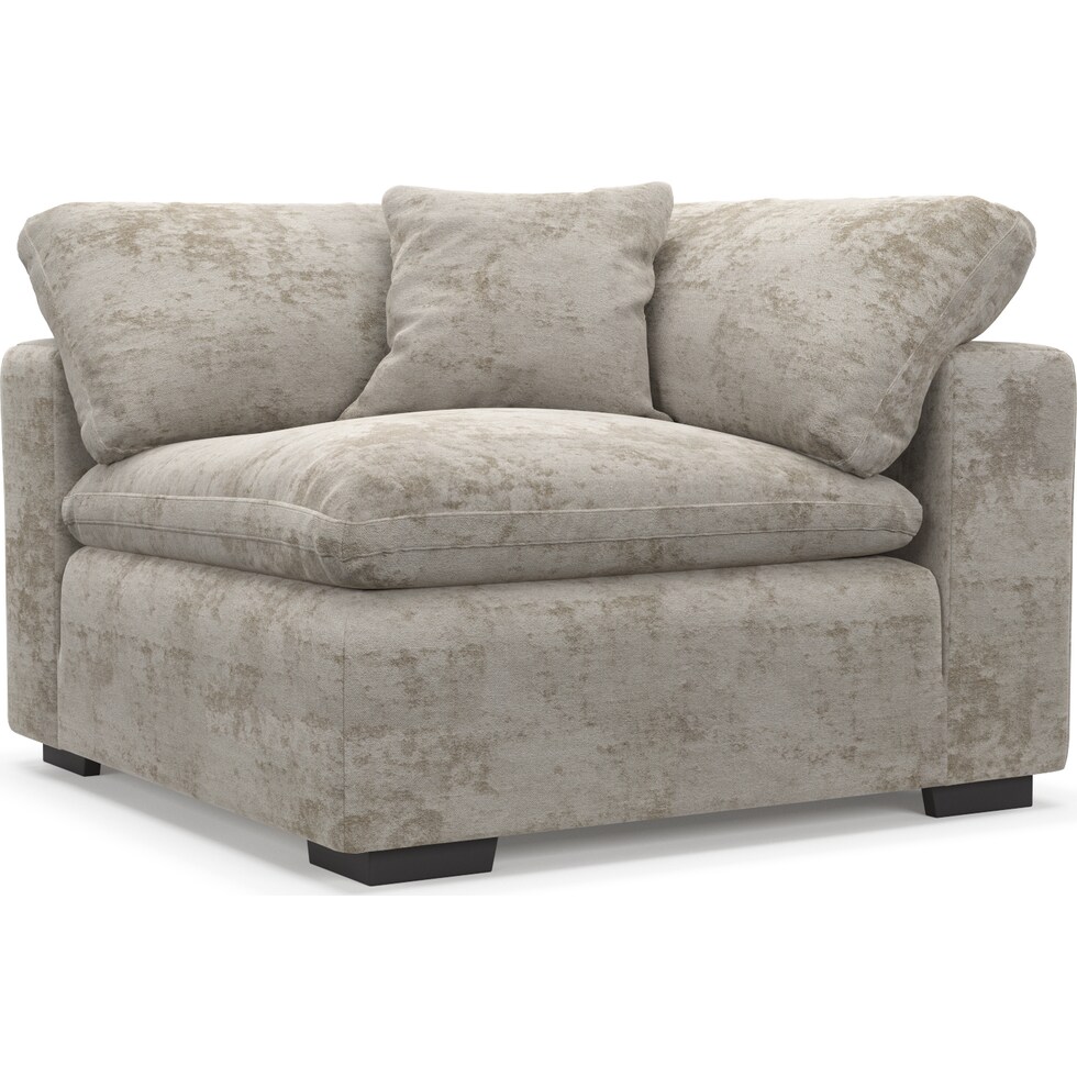 plush gray corner chair   