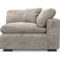 plush gray corner chair   