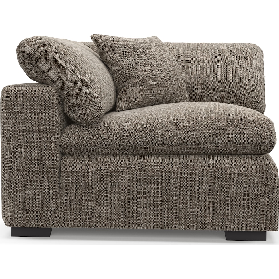 plush gray corner chair   