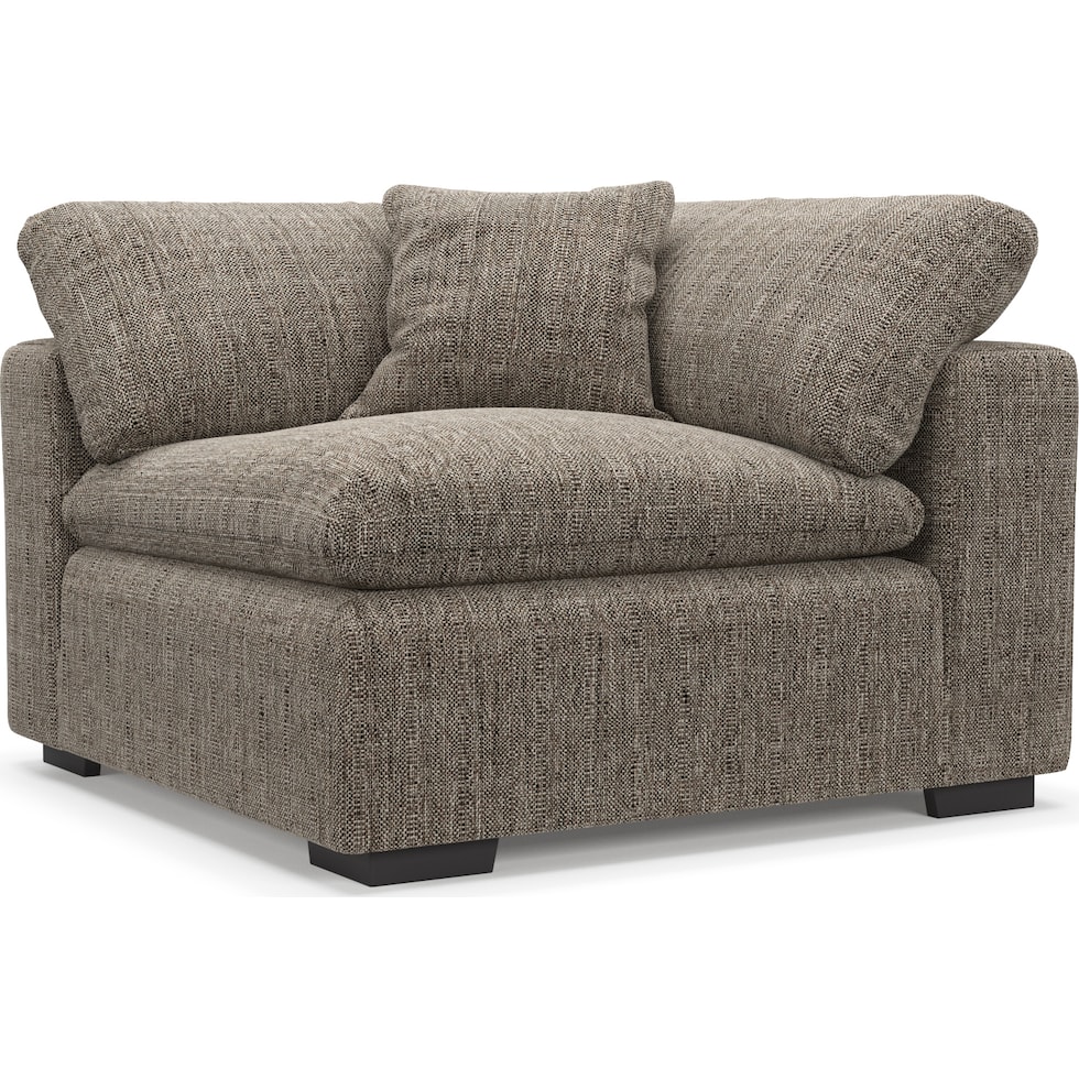 plush gray corner chair   