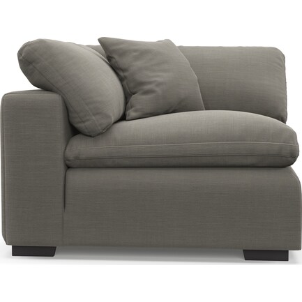 Plush Feathered Comfort Corner Chair- Nevis Graphite