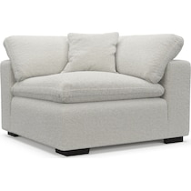 plush gray ottoman   