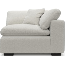 plush gray ottoman   