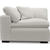 plush gray ottoman   