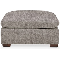 plush gray ottoman   