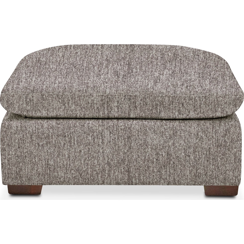 plush gray ottoman   