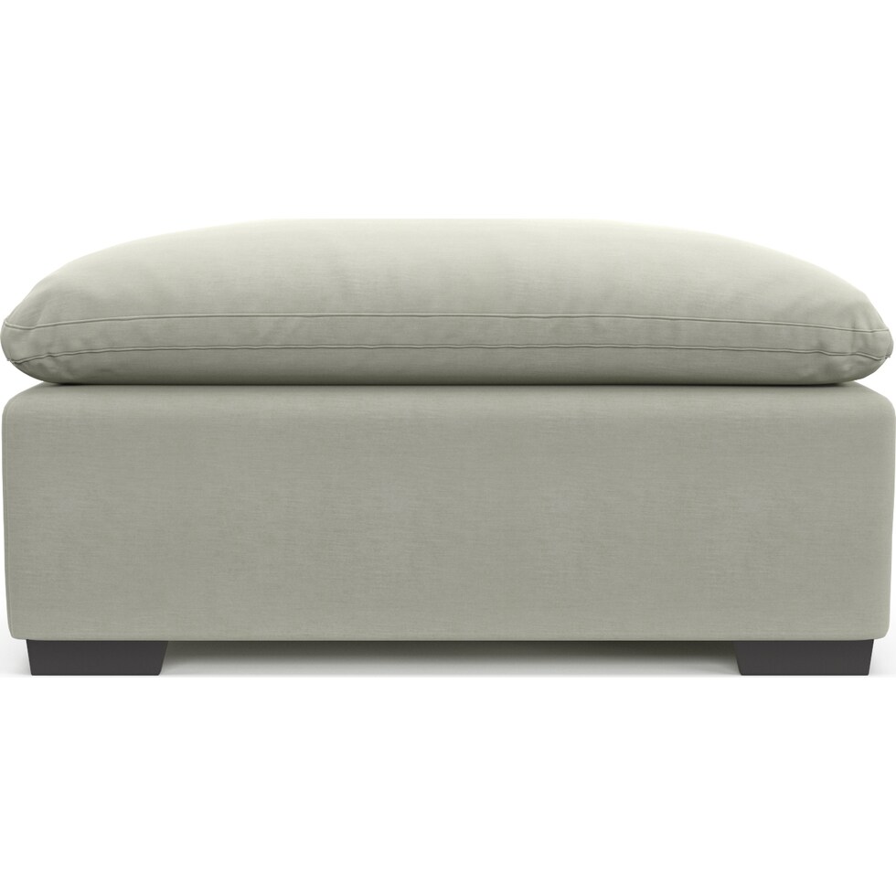 plush gray ottoman   