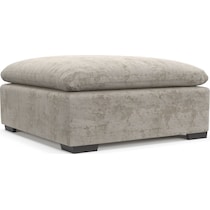 plush gray ottoman   