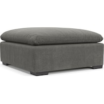 plush gray ottoman   