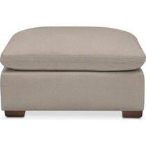 plush gray ottoman   