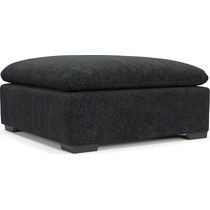 plush gray ottoman   