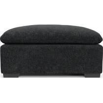 plush gray ottoman   