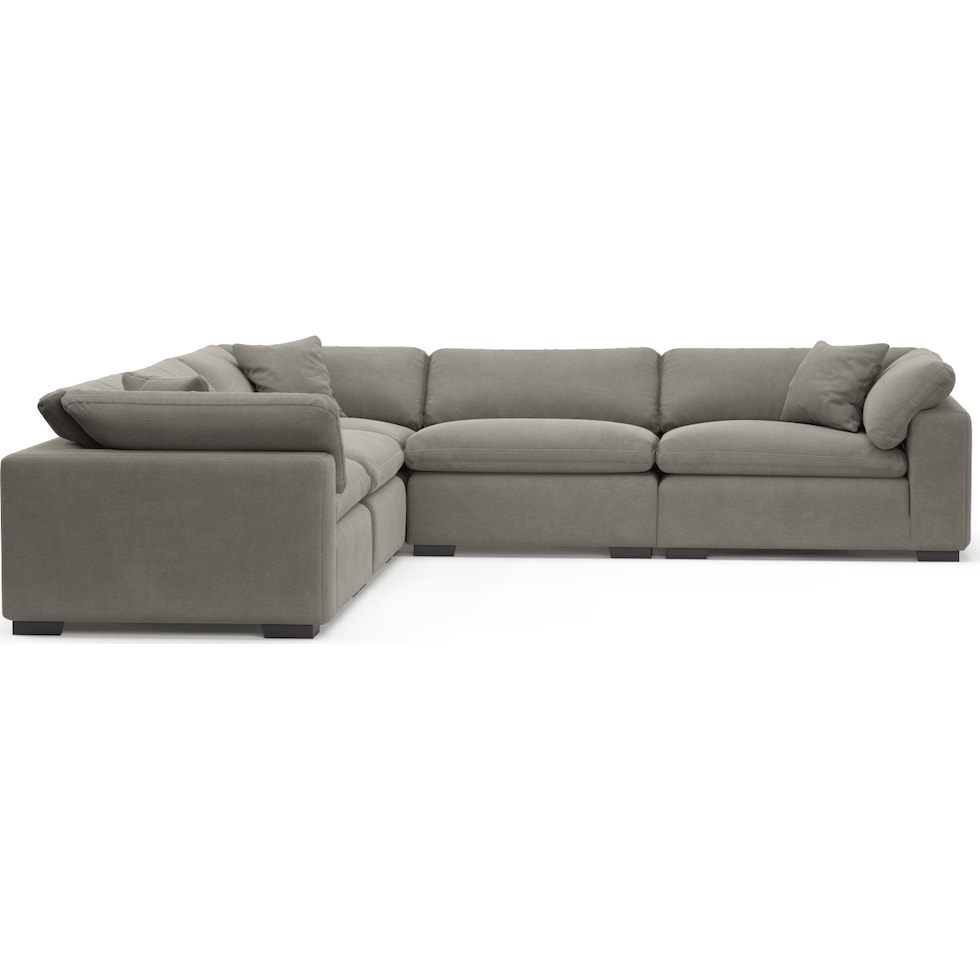 plush gray sectional   