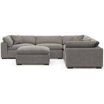 plush gray sectional   