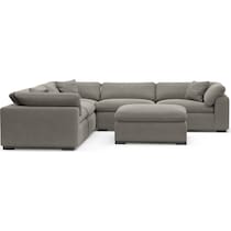 plush gray sectional   