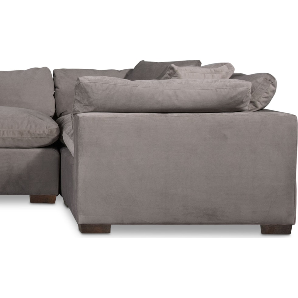 plush gray sectional   