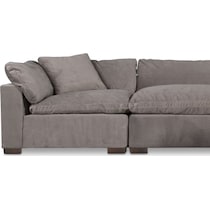 plush gray sectional   