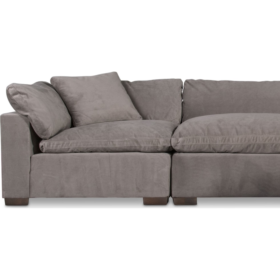 plush gray sectional   