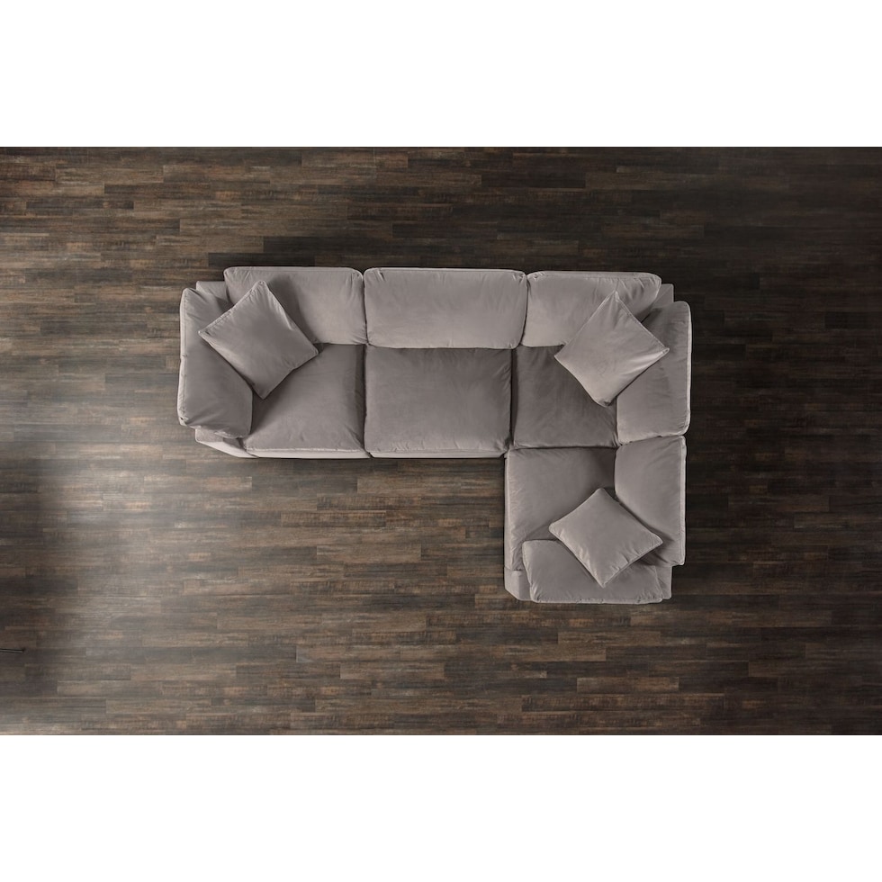 plush gray sectional   