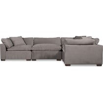 plush gray sectional   