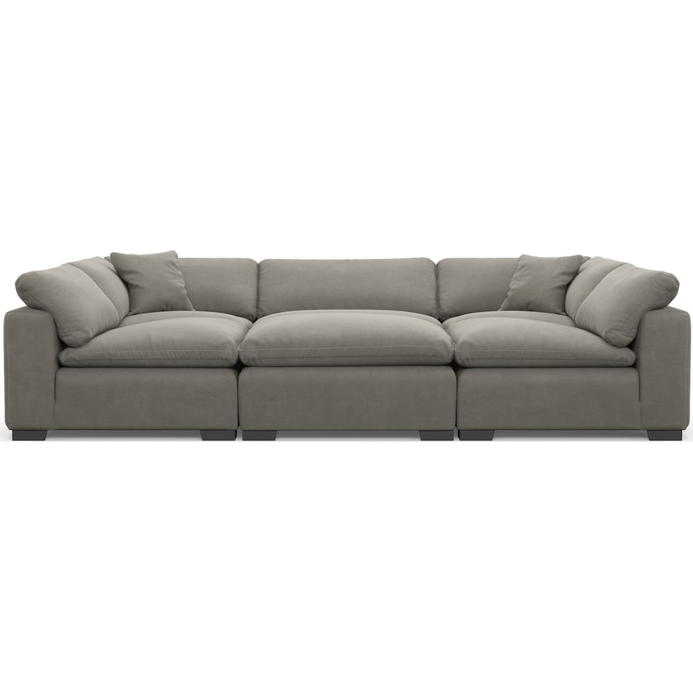 plush gray sectional   