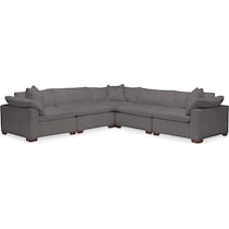 plush gray sectional   