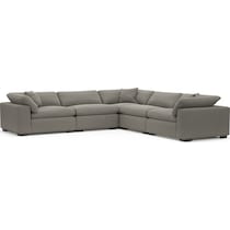 plush gray sectional   