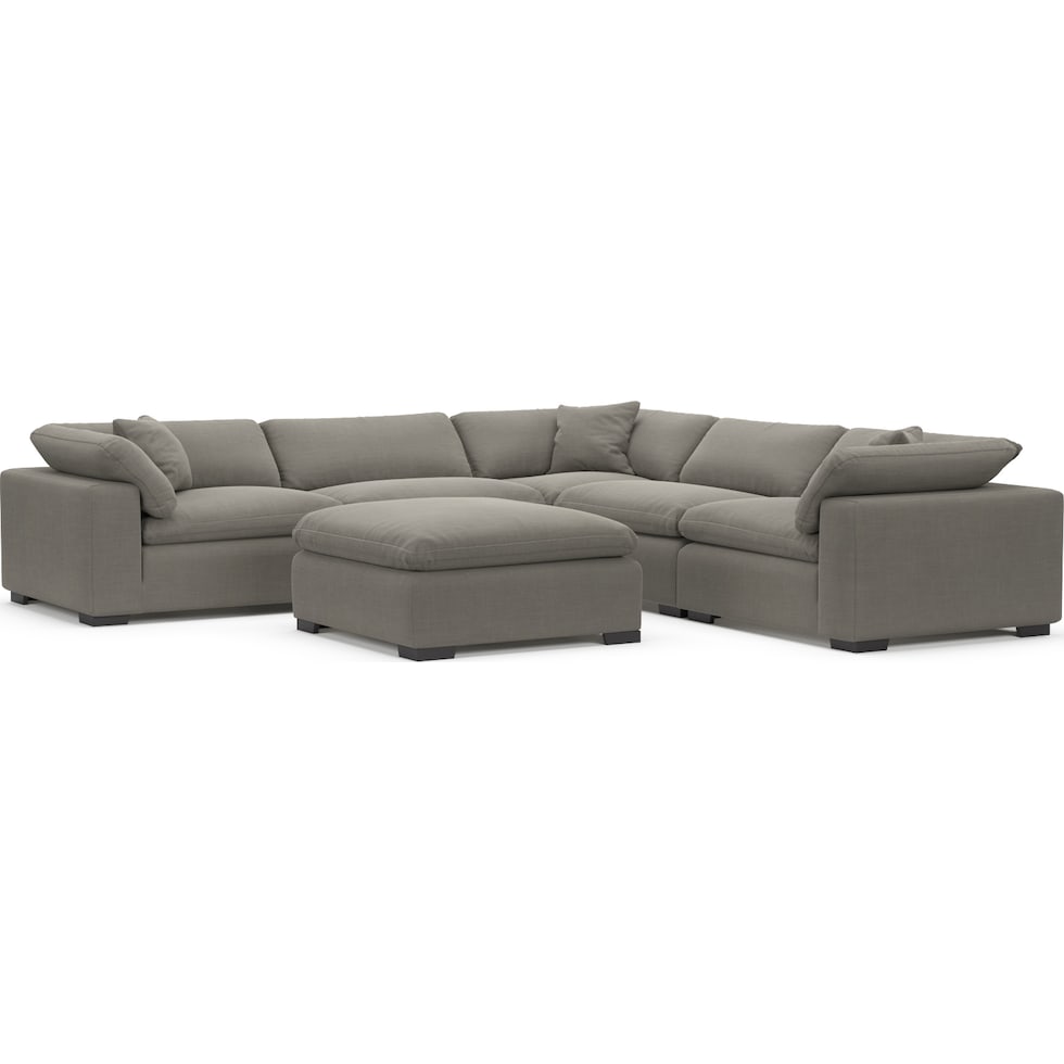 plush gray sectional   