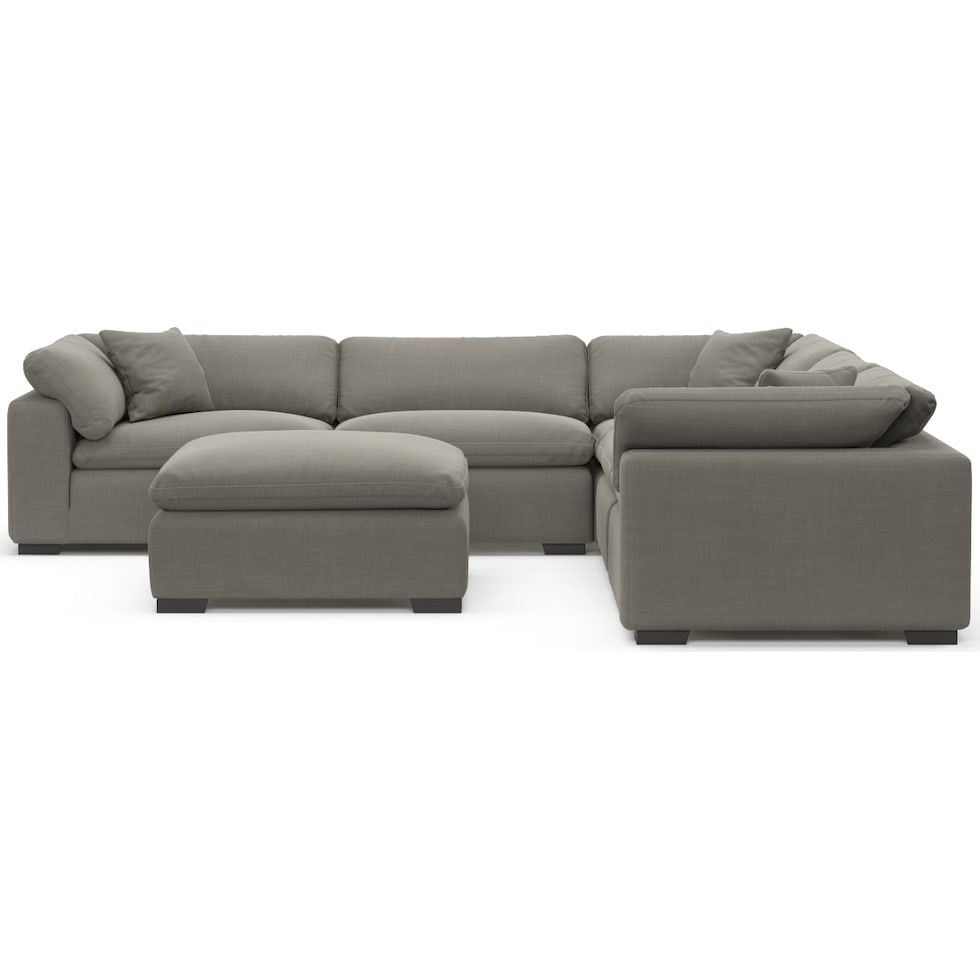 plush gray sectional   