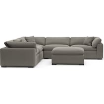 plush gray sectional   