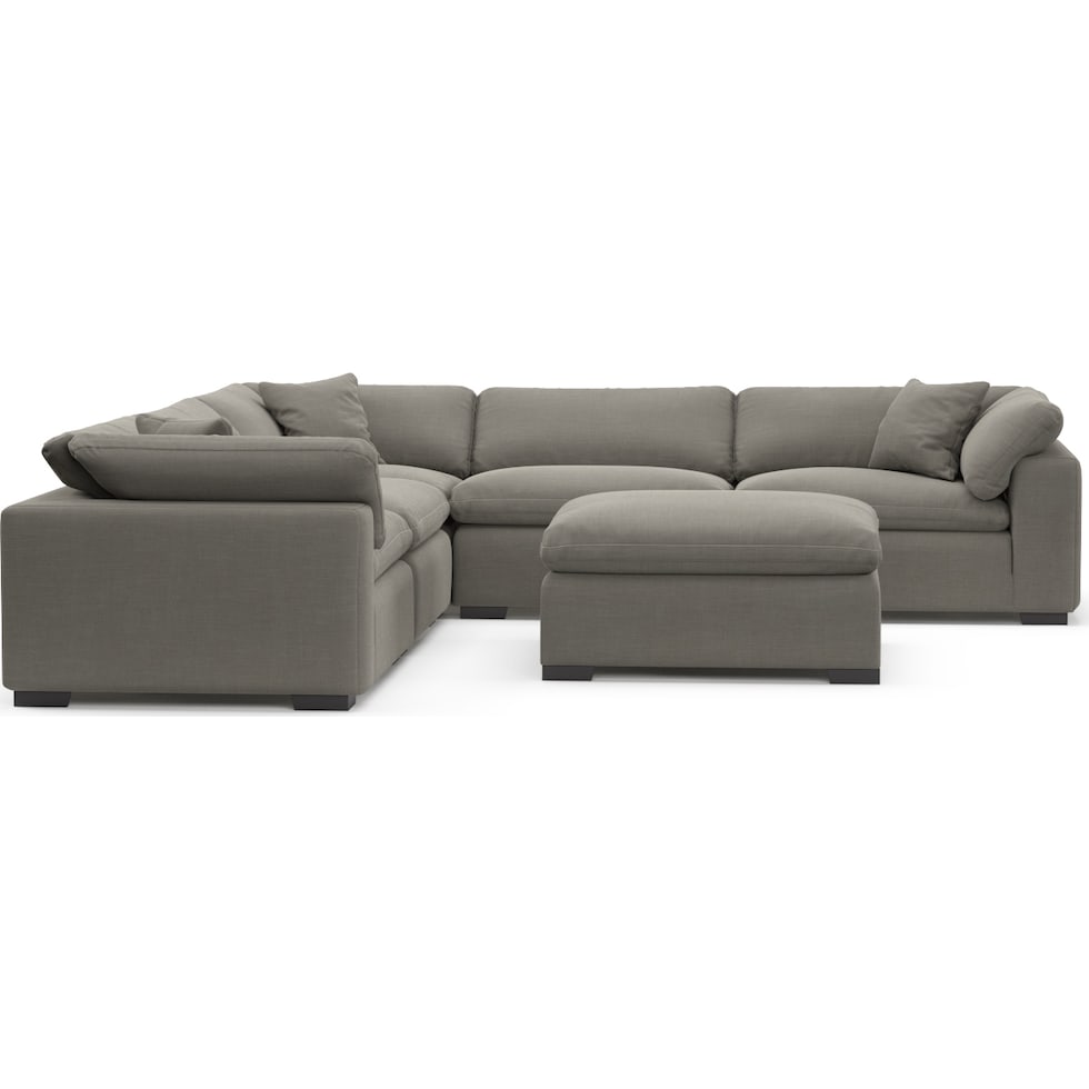 plush gray sectional   