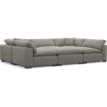 plush gray sectional   