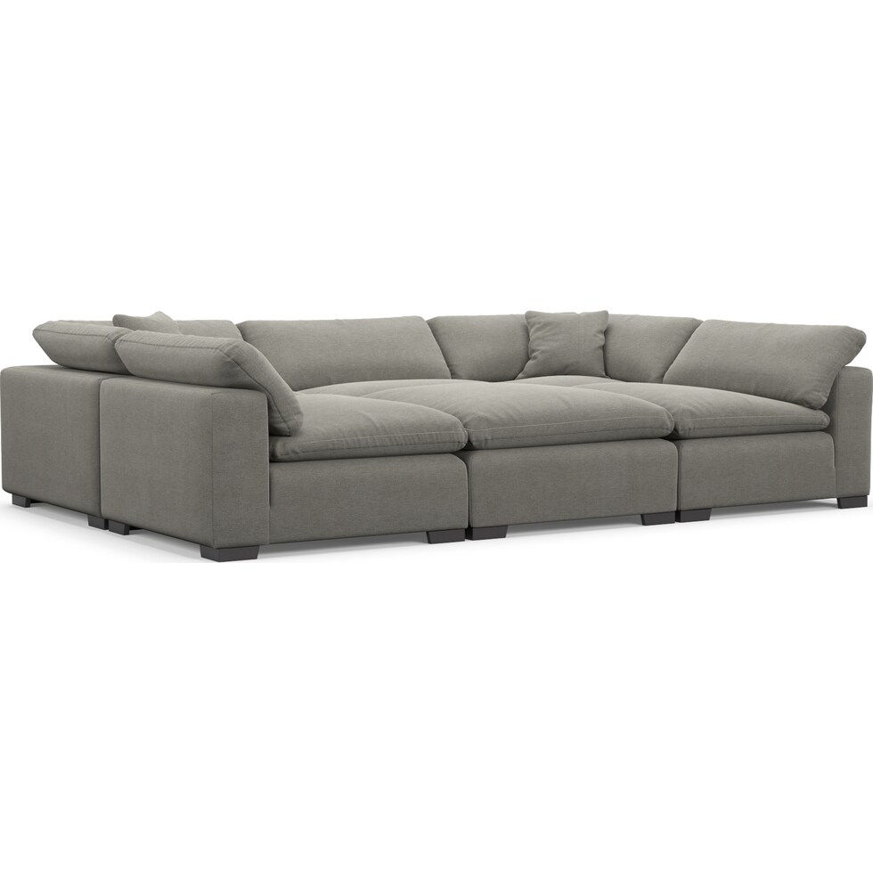 plush gray sectional   