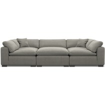plush gray sectional   