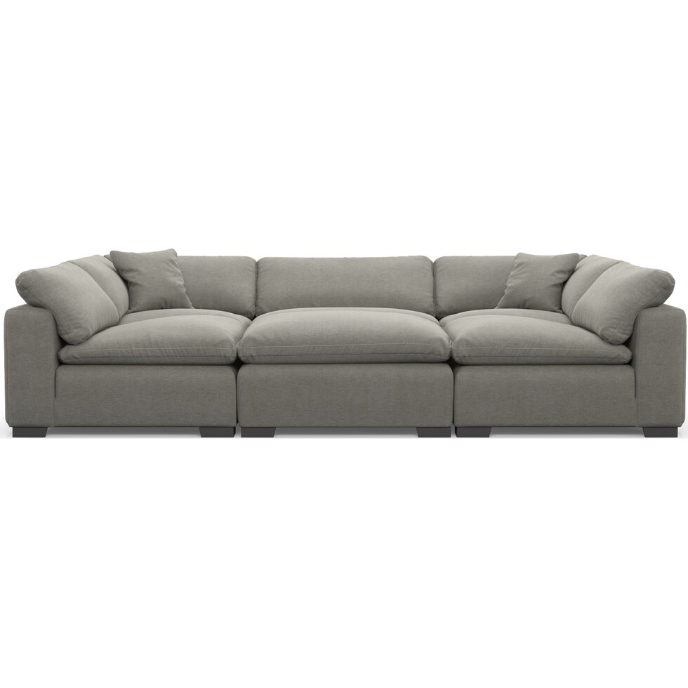 plush gray sectional   