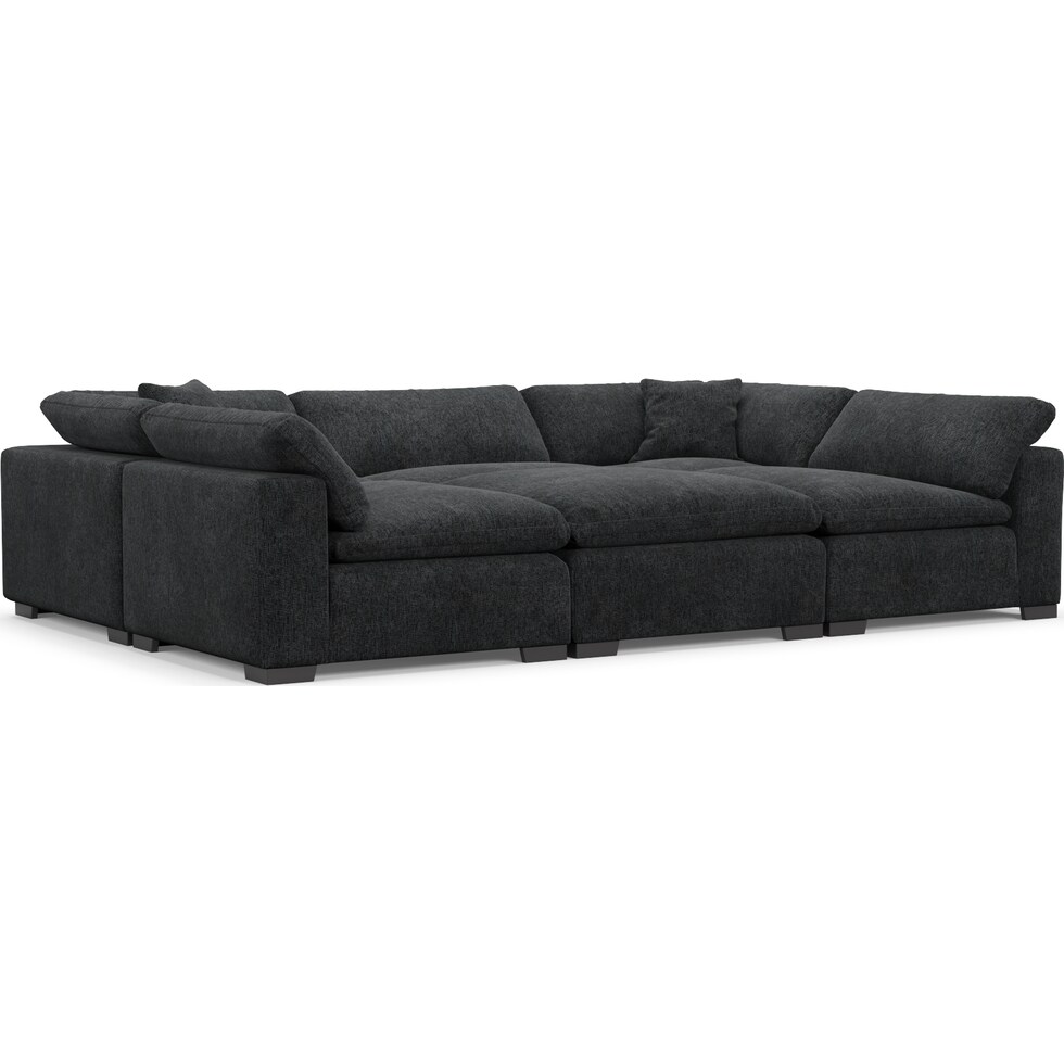 plush gray sectional   