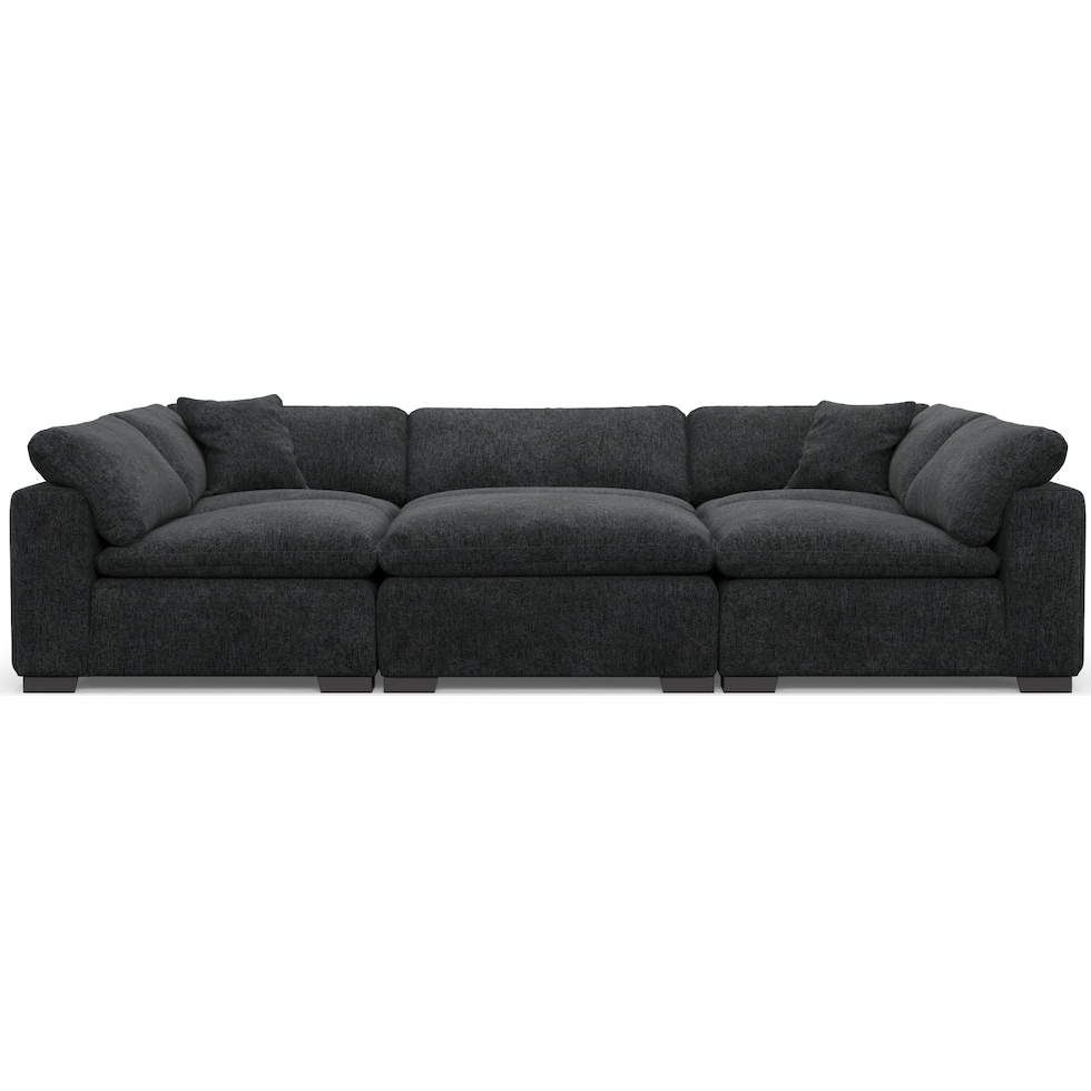 plush gray sectional   