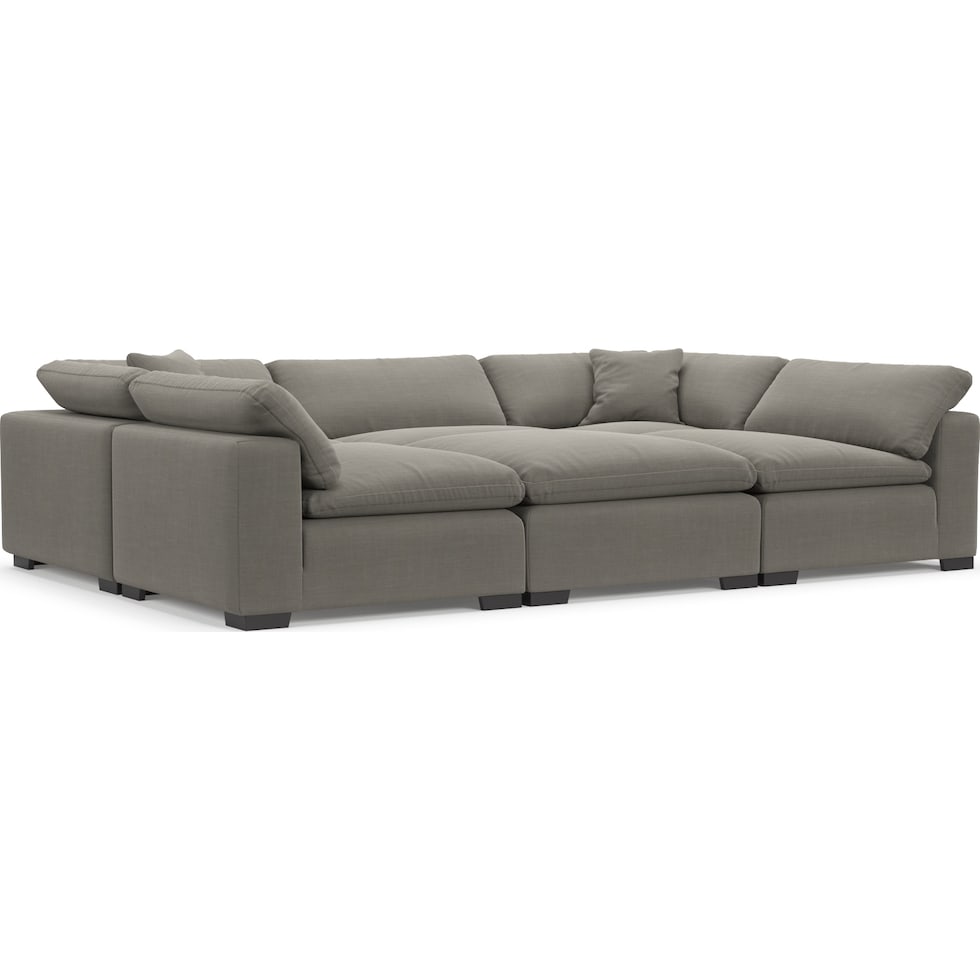 plush gray sectional   
