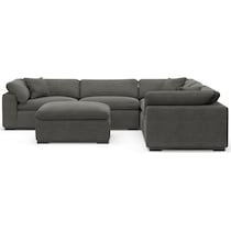 plush gray sectional   